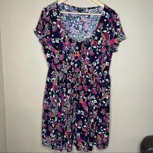 Torrid Mini Pintuck Challis Dress Women's Size 1